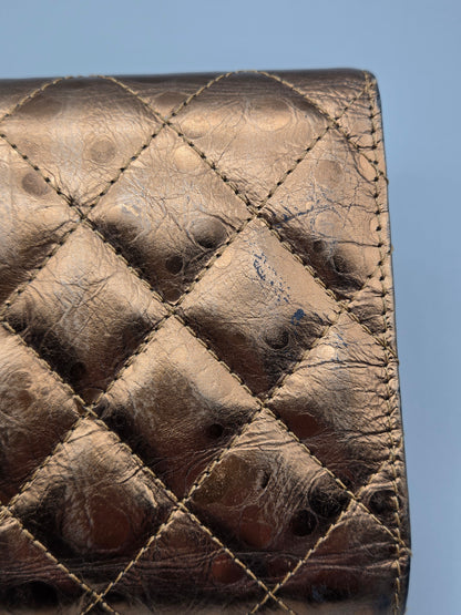 CHANEL 2.55 Reissue Bronze Quilted Leather Flap Wallet
