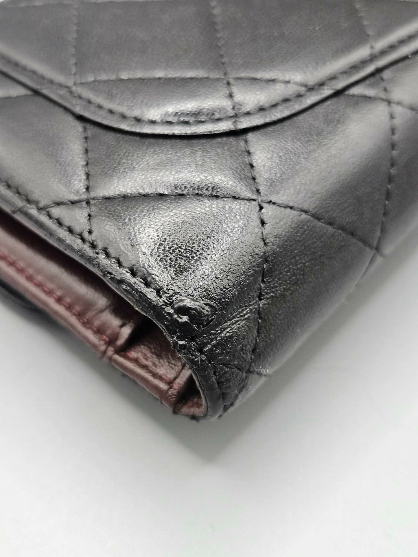 CHANEL Lambskin Quilted Large Flap Wallet in Black