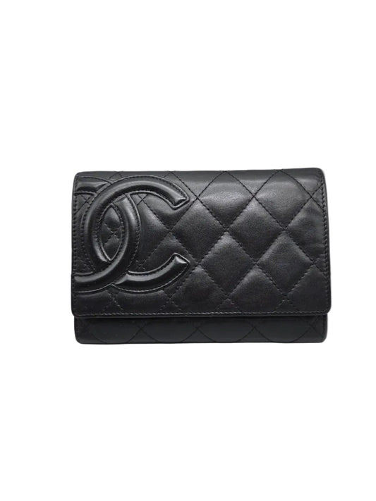 CHANEL Black Cambon Small Wallet
