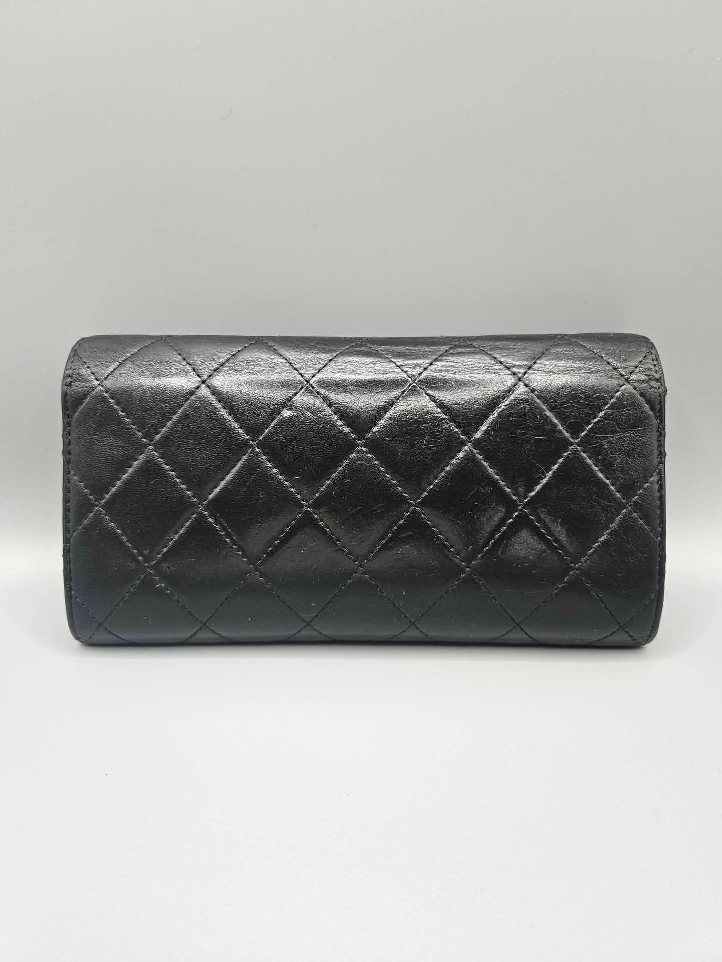 CHANEL Quilted Leather Clutch Wallet