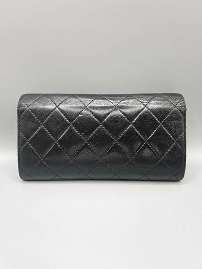CHANEL Quilted Leather Clutch Wallet