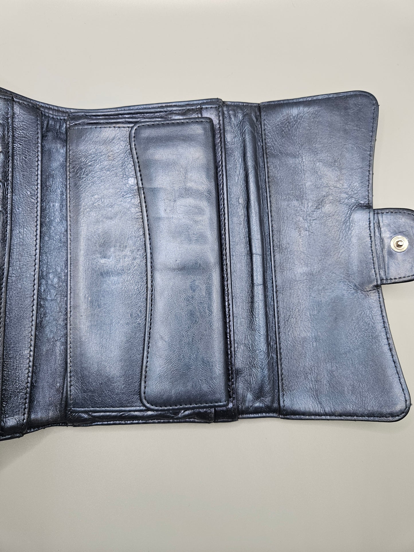 CHANEL 2.55 Reissue Metallic Blue Quilted Leather Flap Wallet