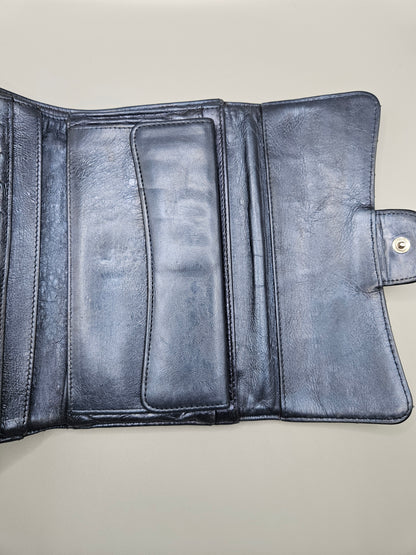 CHANEL 2.55 Reissue Metallic Blue Quilted Leather Flap Wallet