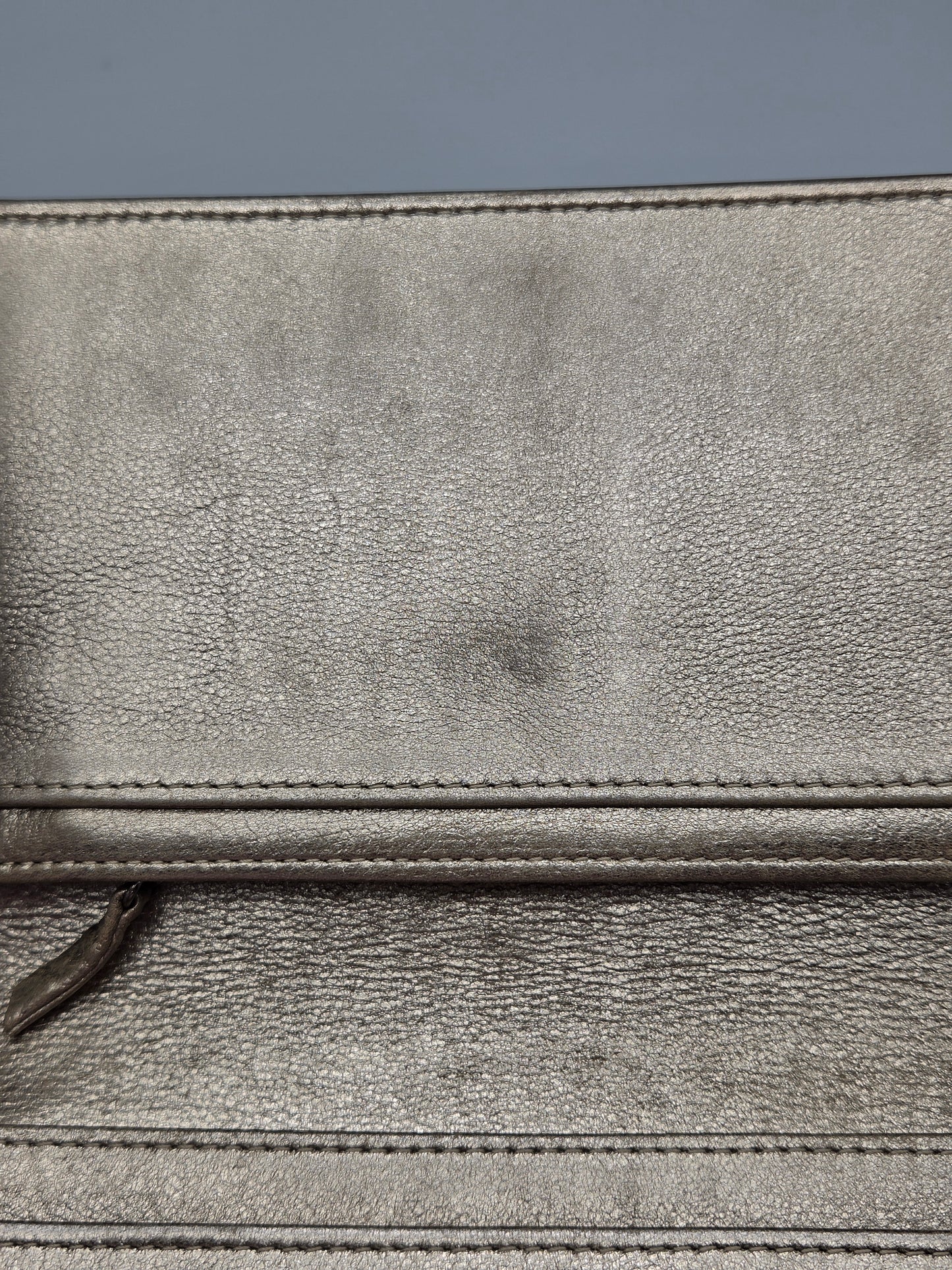 CHANEL Metallic Lambskin Quilted Boy Yen Wallet