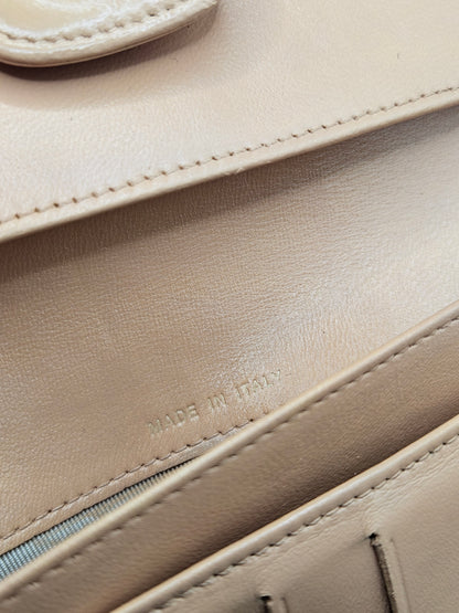 CHANEL Lambskin Quilted Large Flap Wallet in Beige