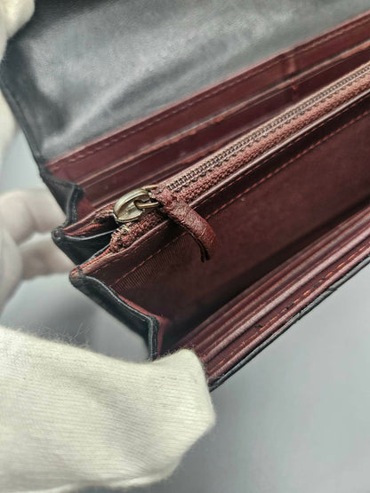 CHANEL Quilted Leather Clutch Wallet