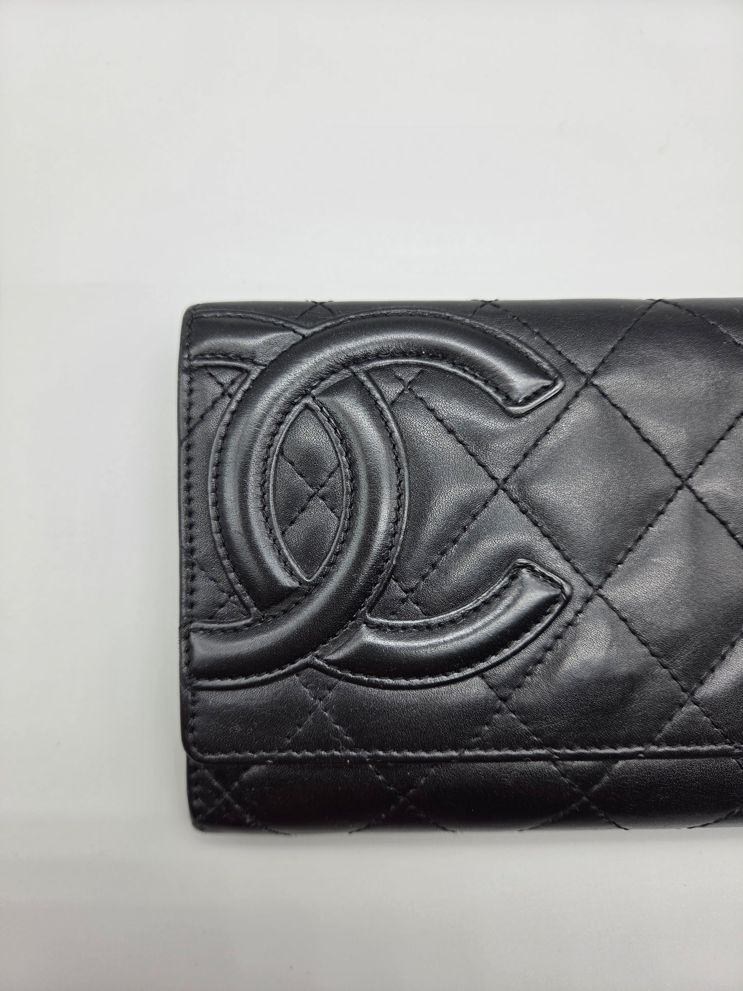 CHANEL Black Cambon Small Wallet