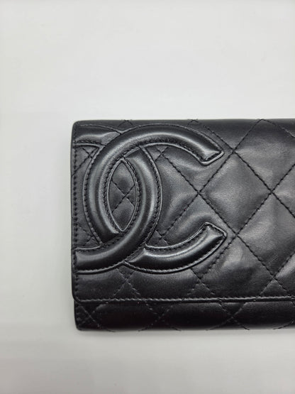 CHANEL Black Cambon Small Wallet