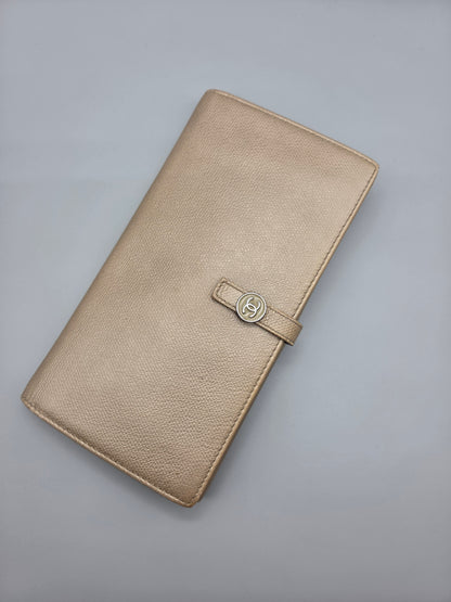 CHANEL Grained Calfskin CC Button Wallet