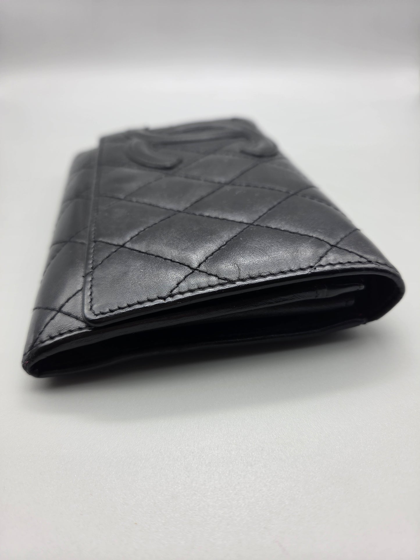 CHANEL Black Cambon Small Wallet