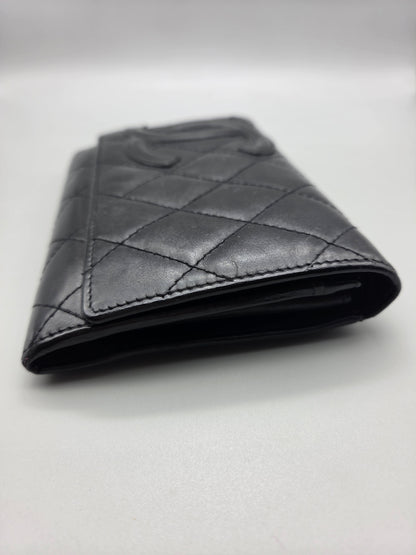 CHANEL Black Cambon Small Wallet