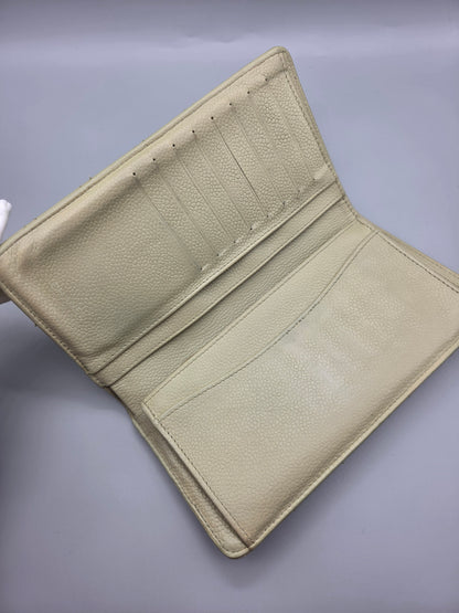 CHANEL Khaki Quilted Leather Yen Wallet