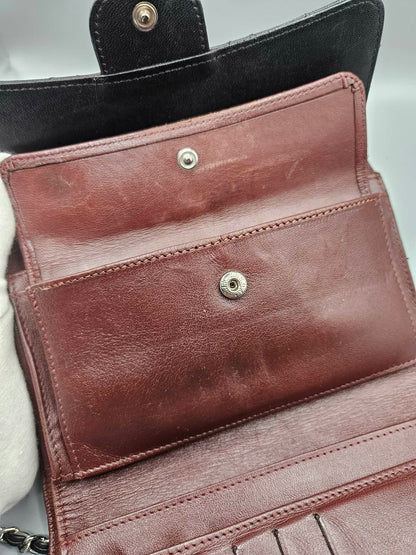 CHANEL Lambskin Quilted Large Flap Wallet in Black