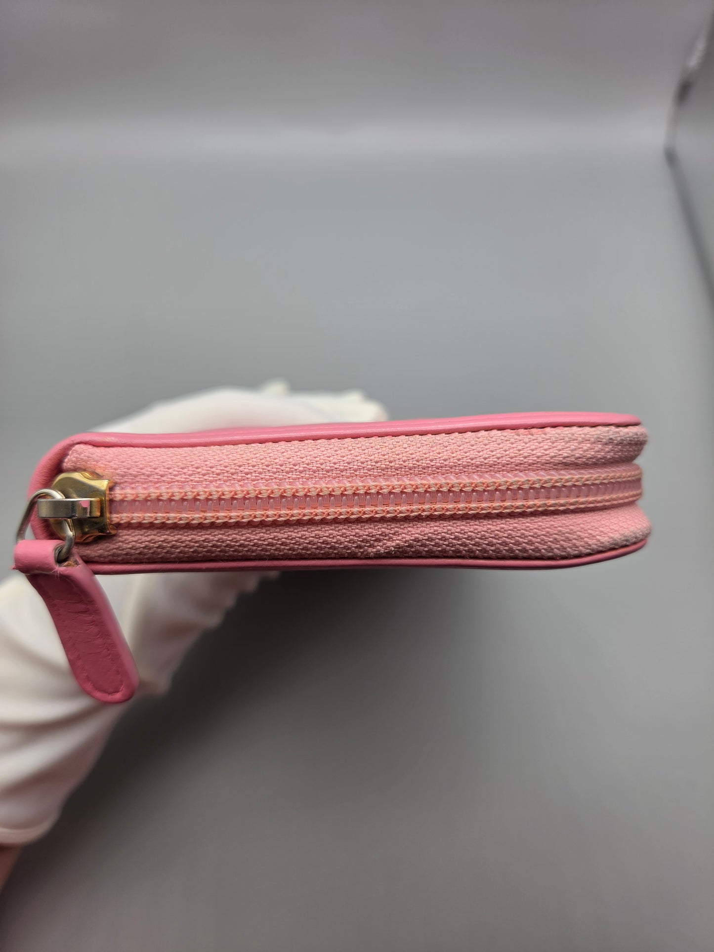 CHANEL Quilted Boy Zip Around Long Wallet