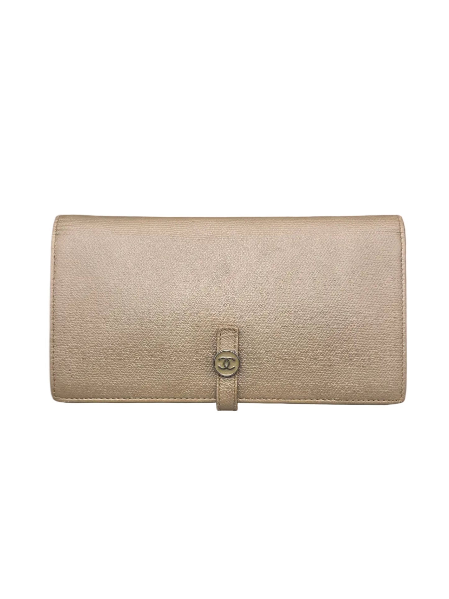 CHANEL Grained Calfskin CC Button Wallet