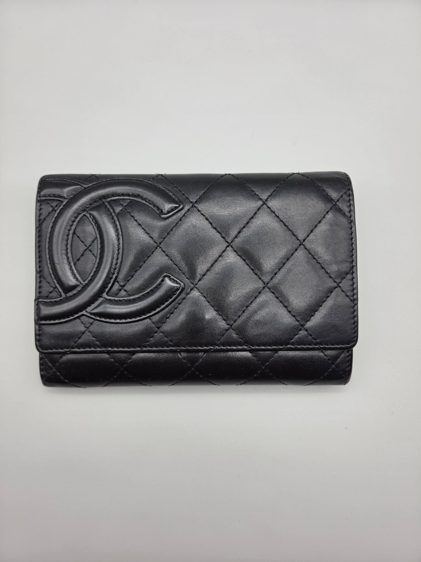 CHANEL Black Cambon Small Wallet