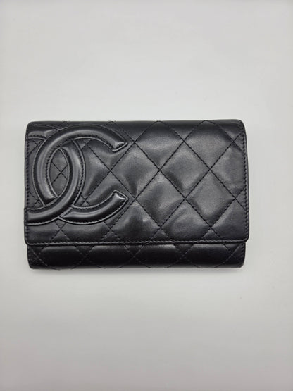 CHANEL Black Cambon Small Wallet