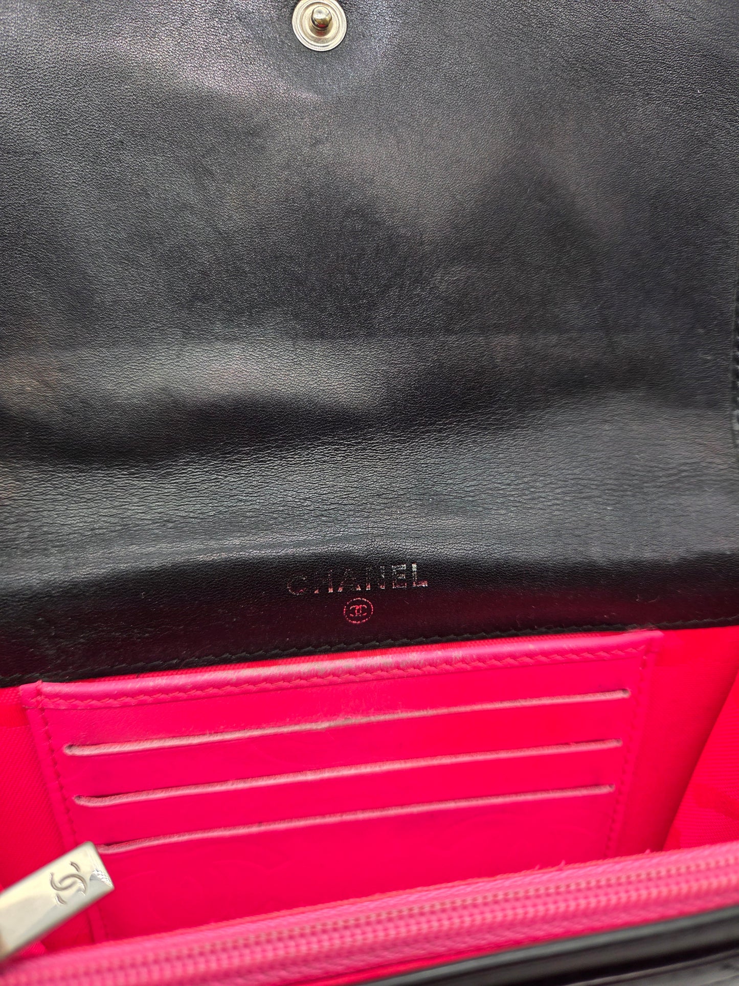 CHANEL Black Cambon Small Wallet