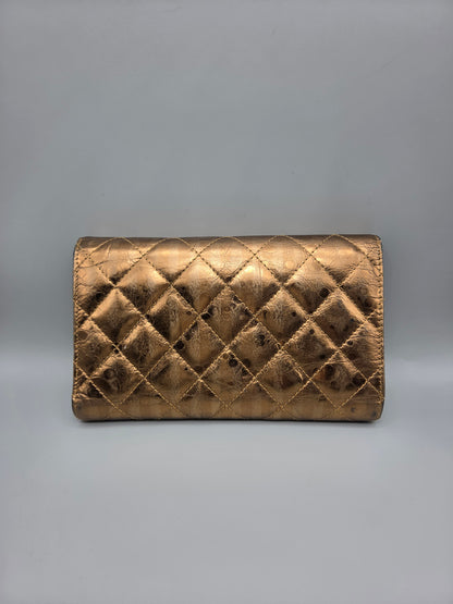 CHANEL 2.55 Reissue Bronze Quilted Leather Flap Wallet