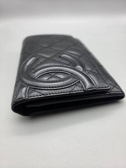 CHANEL Black Cambon Small Wallet