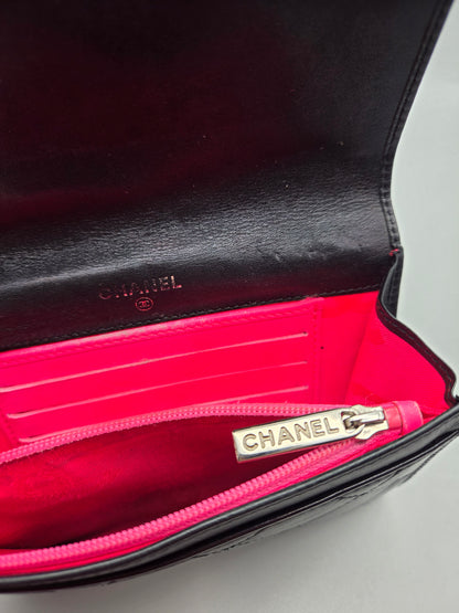 CHANEL Black Cambon Small Wallet