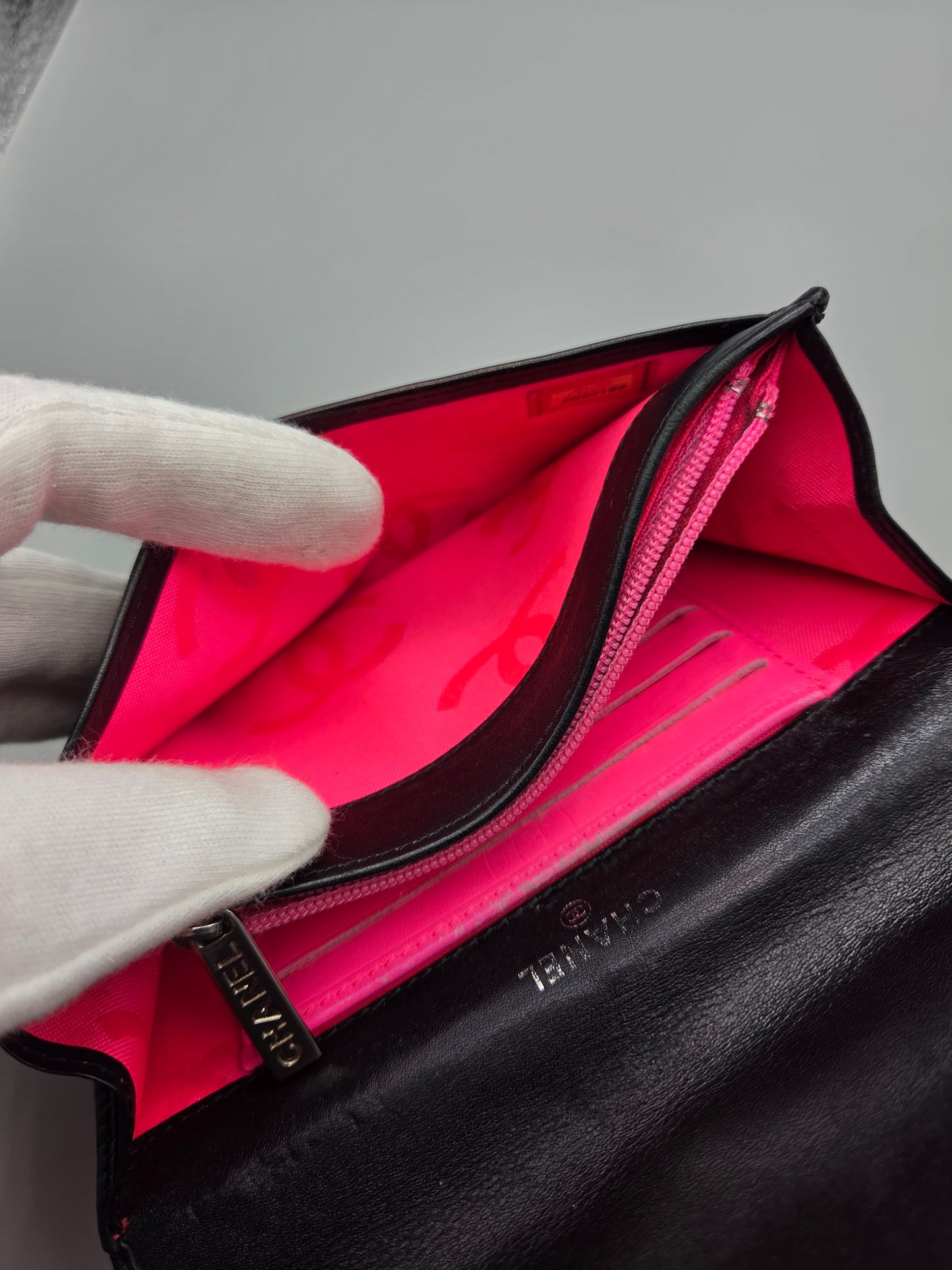 CHANEL Black Cambon Small Wallet