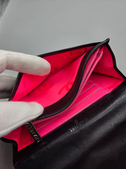 CHANEL Black Cambon Small Wallet