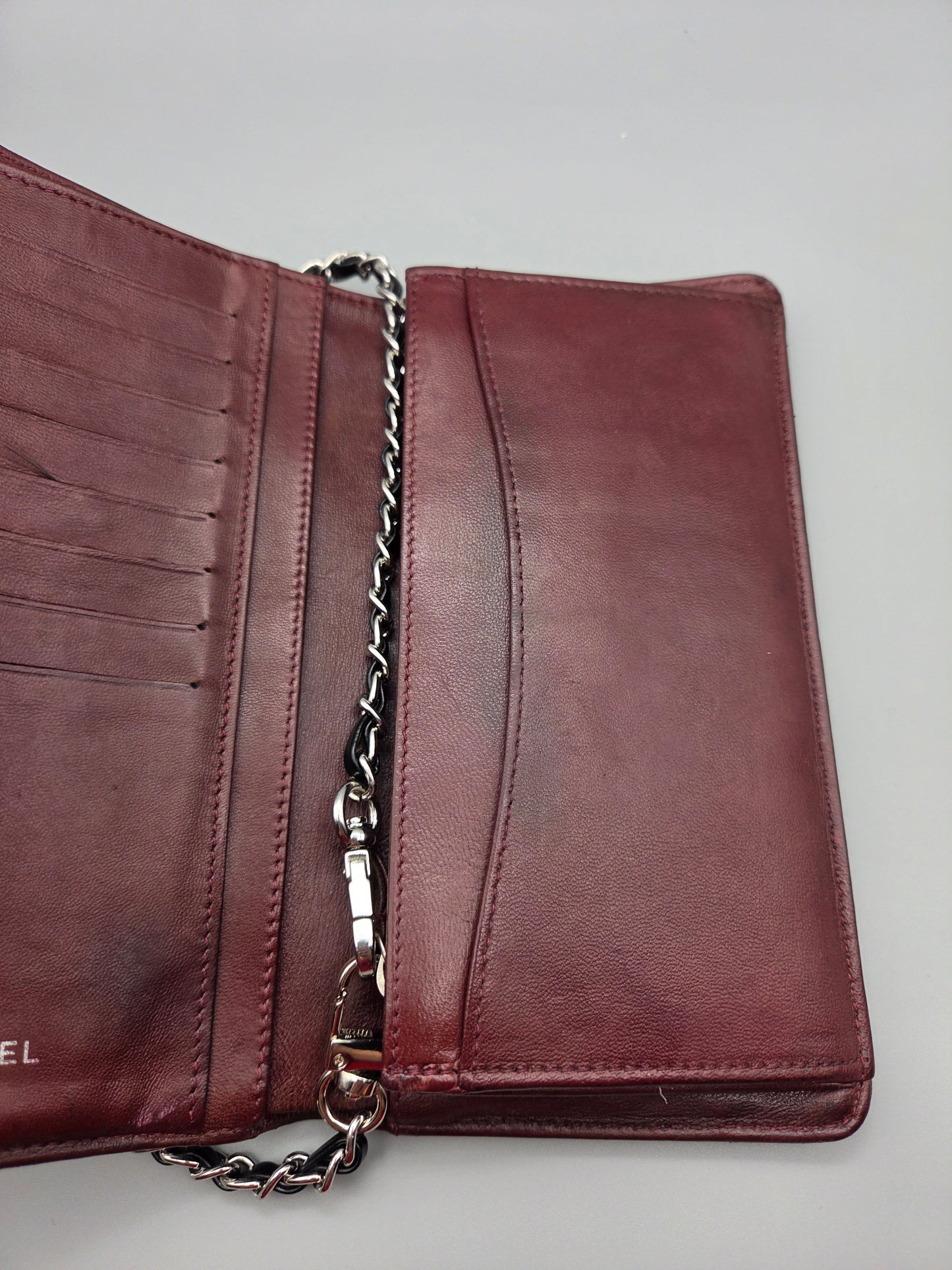 CHANEL Lambskin Quilted Yen Wallet in Black