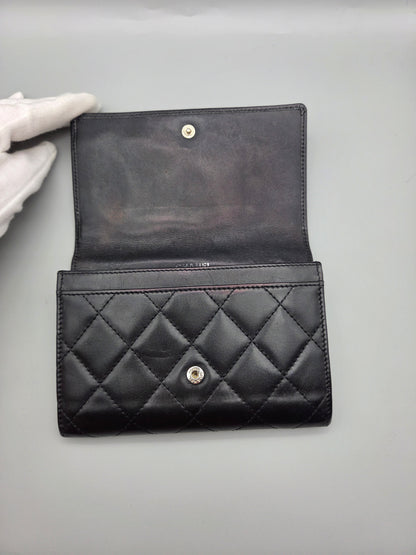 CHANEL Black Cambon Small Wallet